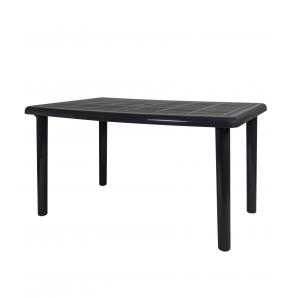 Mesa oval reciclada interior, exterior 140x90 gris volcánico OLOT garbar