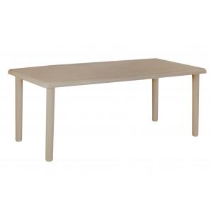 Mesa oval reciclada interior, exterior 180x90 arena desierto OLOT garbar