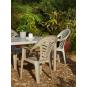 Mesa oval reciclada interior, exterior 180x90 arena desierto OLOT garbar