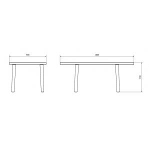 Mesa oval reciclada interior, exterior 180x90 arena desierto OLOT garbar