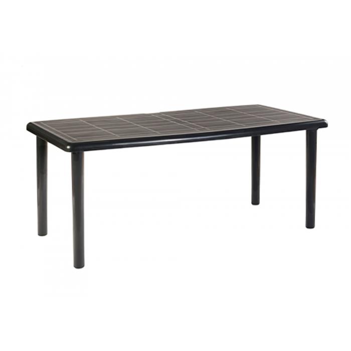 Mesa oval reciclada interior, exterior 180x90 gris volcánico OLOT garbar