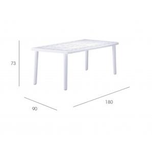 Mesa oval reciclada interior, exterior 180x90 gris volcánico OLOT garbar