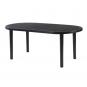 Mesa oval reciclada interior, exterior 180x90 gris volcánico OLOT garbar