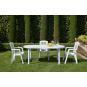 Mesa oval reciclada interior, exterior 180x90 gris volcánico OLOT garbar