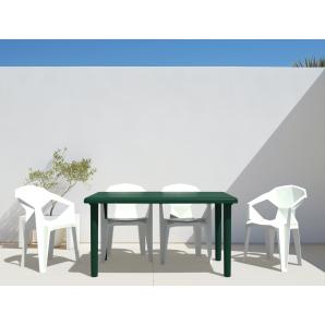 Mesa rectangular interior, exterior 140x90 blanco OLOT garbar
