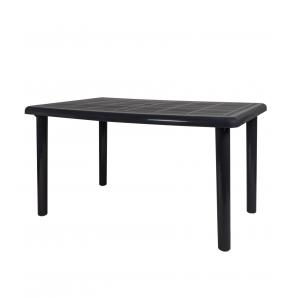 Mesa rectangular reciclada interior, exterior 140x90 gris volcánico OLOT garbar