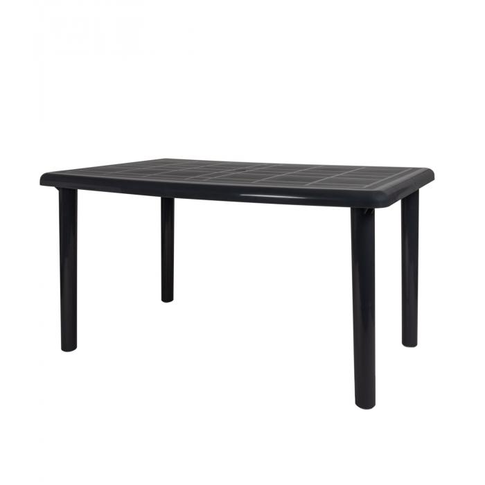 Mesa rectangular reciclada interior, exterior 140x90 gris volcánico OLOT garbar