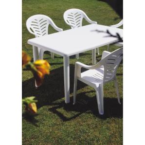 Mesa rectangular reciclada interior, exterior 140x90 gris volcánico OLOT garbar