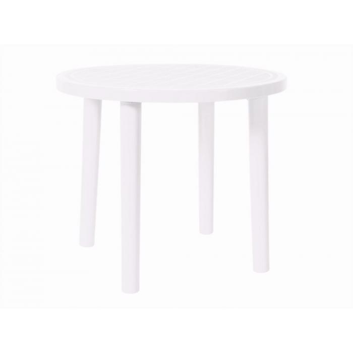 Mesa redonda interior, exterior Ø86 blanco OLOT garbar
