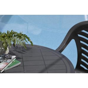 Mesa redonda interior, exterior Ø86 blanco OLOT garbar