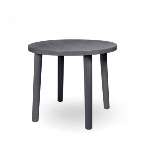 Mesa redonda reciclada interior, exterior Ø86 gris volcánico OLOT garbar