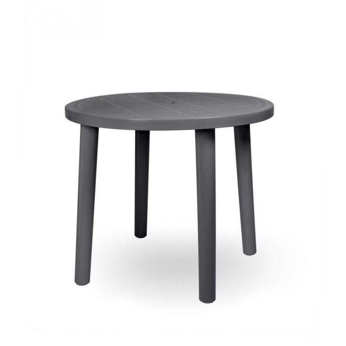 Mesa redonda reciclada interior, exterior Ø86 gris volcánico OLOT garbar
