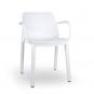 4 Silla con brazos interior, exterior blanco ONE garbar - 4 unidades