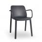 4 Silla con brazos interior, exterior gris oscuro ONE garbar - 4 unidades