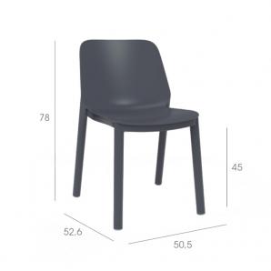 4 Silla interior, exterior blanco ONE garbar - 4 unidades