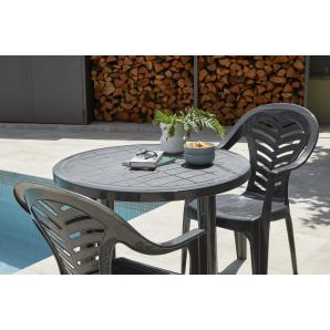 30 Silla con brazos interior, exterior blanco PALMA garbar - 30 unidades