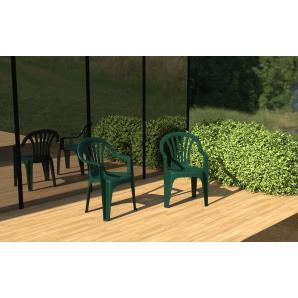 30 Silla con brazos interior, exterior antracita PALS garbar - 30 unidades