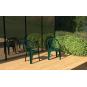 30 Silla con brazos interior, exterior antracita PALS garbar - 30 unidades