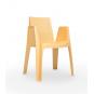 4 Silla con brazos reciclada interior, exterior amarillo fuego PLAY ECO garbar - 4 unidades