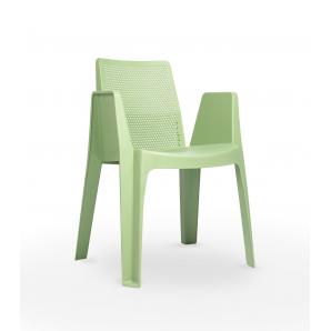 4 Silla con brazos reciclada interior, exterior verde agua PLAY ECO garbar - 4 unidades