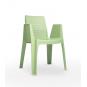 4 Silla con brazos reciclada interior, exterior verde agua PLAY ECO garbar - 4 unidades