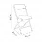 8 Silla plegable interior, exterior gris claro SAM garbar - 8 unidades