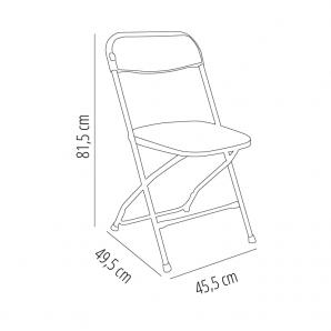 8 Silla plegable interior, exterior negro SAM garbar - 8 unidades