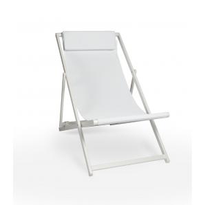 4 Tumbona plegable exterior blanco SAND garbar - 4 unidades