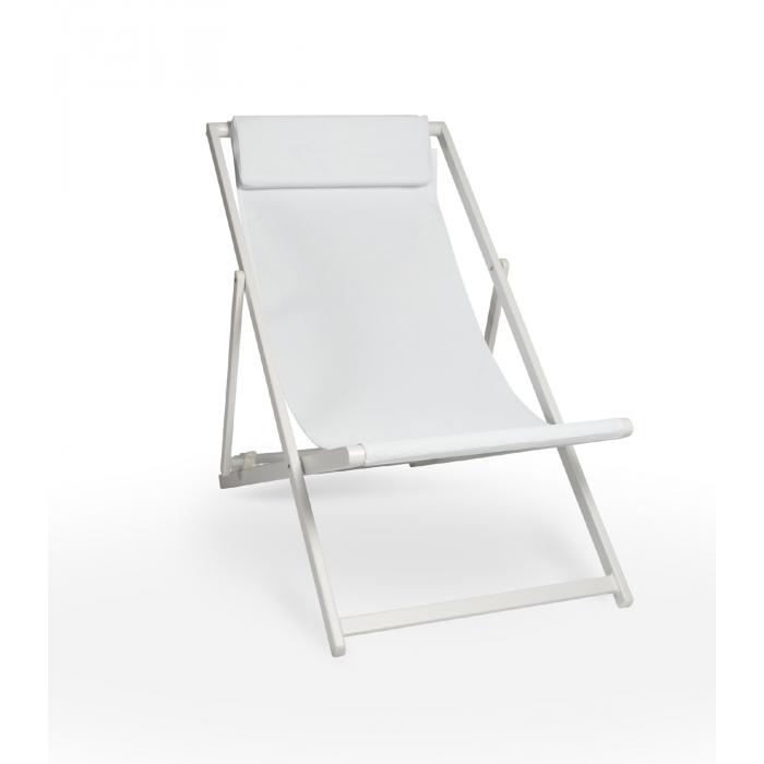 4 Tumbona plegable exterior blanco SAND garbar - 4 unidades