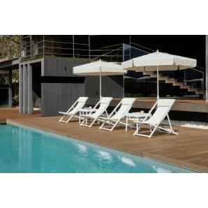 4 Tumbona plegable exterior taupe SAND garbar - 4 unidades