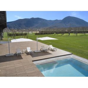 Mesa auxiliar interior, exterior 50x50 blanco SHIO garbar