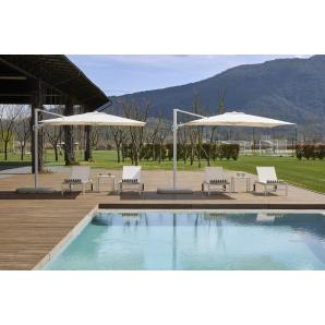 Mesa auxiliar interior, exterior 50x50 blanco SHIO garbar