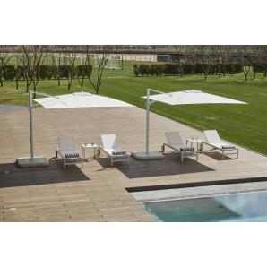 Mesa auxiliar interior, exterior 50x50 blanco SHIO garbar