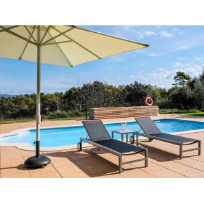 Pie parasol exterior negro SIRO50 garbar