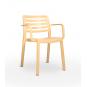 4 Silla con brazos reciclada interior, exterior amarillo fuego WIND ECO garbar - 4 unidades