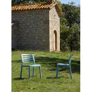 4 Silla con brazos reciclada interior, exterior amarillo fuego WIND ECO garbar - 4 unidades