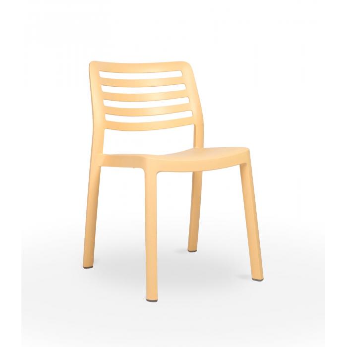 4 Silla reciclada interior, exterior amarillo fuego WIND ECO garbar - 4 unidades