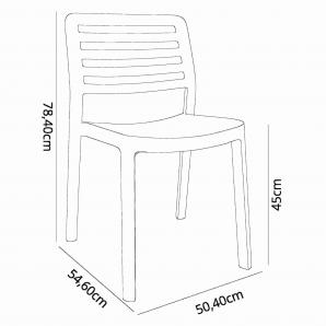 4 Silla reciclada interior, exterior amarillo fuego WIND ECO garbar - 4 unidades