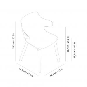 2 Silla click interior, exterior arena - negro ANGIE Resol - 2 unidades
