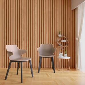 2 Silla click interior, exterior arena - negro ANGIE Resol - 2 unidades
