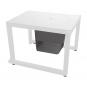 Mesa auxiliar interior, exterior 50x45 blanco BARCINO Resol