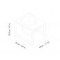 Mesa auxiliar interior, exterior 50x45 blanco BARCINO Resol