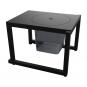 Mesa auxiliar interior, exterior 50x45 negro BARCINO Resol
