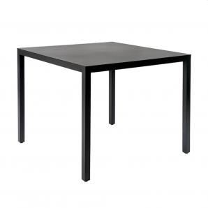 Mesa cuadrada interior, exterior 70x70 negro BARCINO Resol