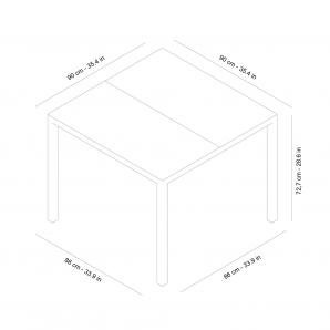 Mesa cuadrada interior, exterior 90x90 arena BARCINO Resol