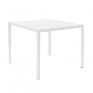 Mesa cuadrada interior, exterior 90x90 blanco BARCINO Resol