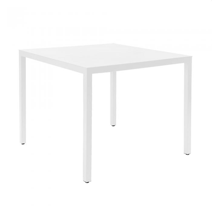 Mesa cuadrada interior, exterior 90x90 blanco BARCINO Resol