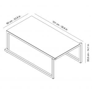 Mesa de centro interior, exterior 101x60 negro BARCINO Resol