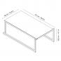 Mesa de centro interior, exterior 101x60 negro BARCINO Resol