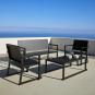 Mesa de centro interior, exterior 101x60 negro BARCINO Resol